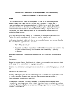 the Licensing Fees for Mobile Home Sites Policy PDF file