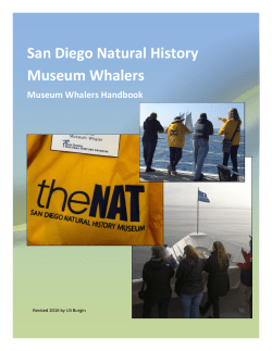 Museum Whalers Handbook - San Diego Natural History Museum