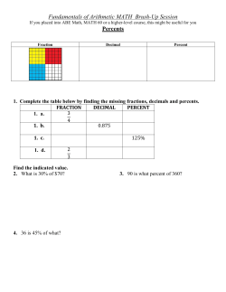 Fundamentals of Arithmetic MATH Brush