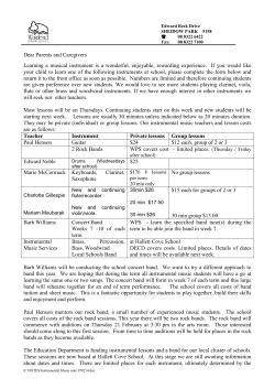 Instrumental Music 2003 - Woodend Primary School