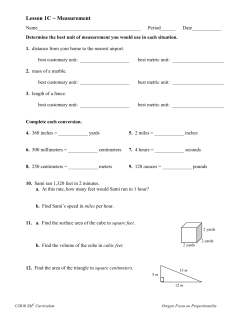 Lesson 1C ~ Measurement