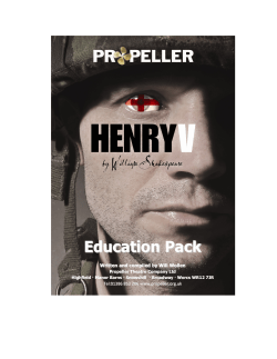 Henry V - Education Pack - Propeller Theatre Company
