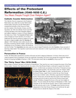 Effects of the Protestant