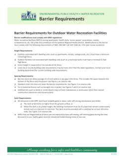 Barrier Requirements - Spokane Regional Health District