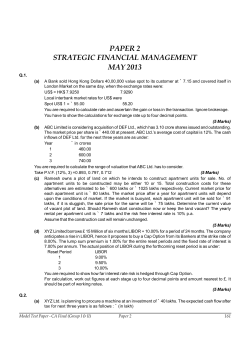 paper 2 strategic financial management may 2013