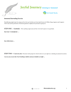 Joyful JourneyListening to Immanuel