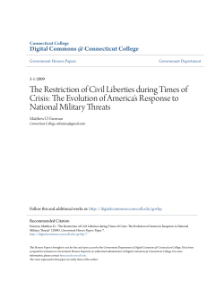 The Restriction of Civil Liberties during Times of Crisis