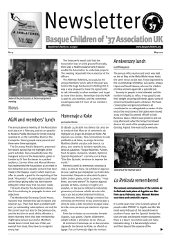 Issue 13: May 2010 - Basque Children of