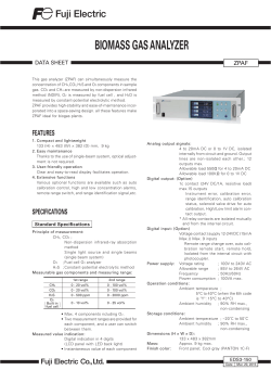 biomass gas analyzer - Fuji Electric France