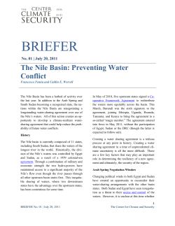 The Nile Basin: Preventing Water Conflict