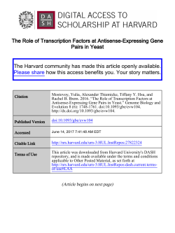 The Role of Transcription Factors at Antisense