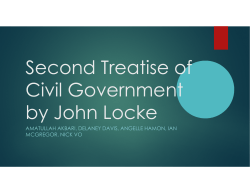 Second Treatise of Civil Government by John Locke