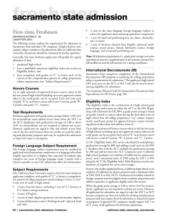 freshmen - Sacramento State