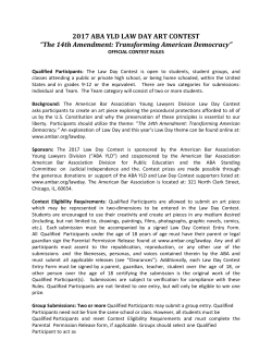 2017 ABA YLD LAW DAY ART CONTEST &ldquo;The 14th Amendment