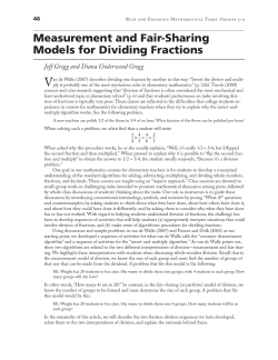 Measurement and Fair-Sharing Models for Dividing Fractions