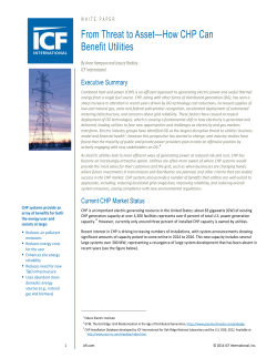 How CHP Can Benefit Utilities