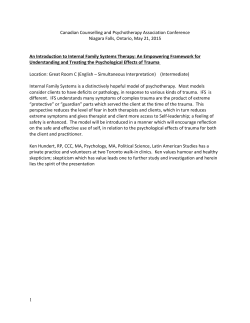 1 Canadian Counselling and Psychotherapy Association