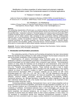 Modification of surface properties of carbon-based and - HAL