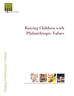 Raising Children with Philanthropic Values