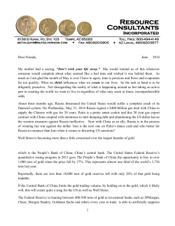 Dear Friends, June 2014 My mother had a saying, &ldquo;Don`t wish your