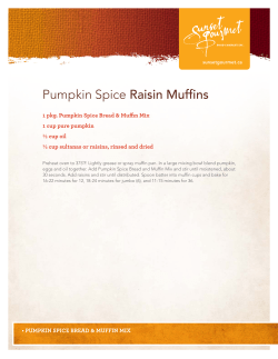 Pumpkin Spice Raisin Muffins