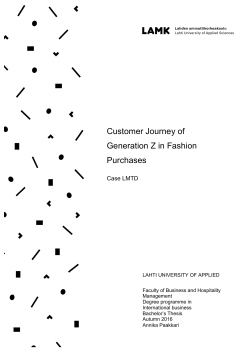 Customer Journey of Generation Z in Fashion Purchases