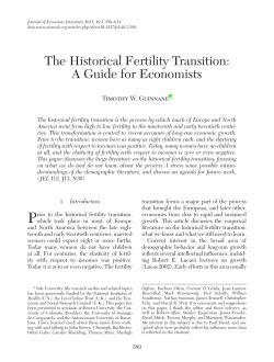 The Historical Fertility Transition