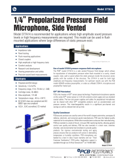1/4&rdquo; Prepolarized Pressure Field Microphone