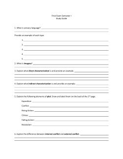 Final Exam Semester I Study Guide 1. What is sensory language