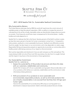 2017- 2018 Seattle Fish Co. Sustainable Seafood Commitment