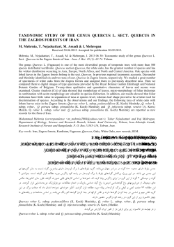 taxonomic study of the genus quercus l. sect. quercus in the zagros