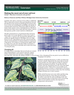 Making the most out of your soil test: Soil pH