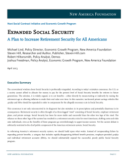 Expanded Social Security