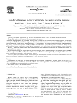 Gender differences in lower extremity mechanics during running