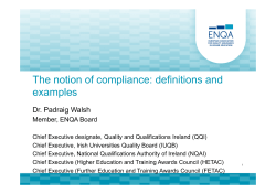 The notion of compliance: definitions and examples