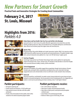 Parklet Benefits Brochure - New Partners for Smart Growth
