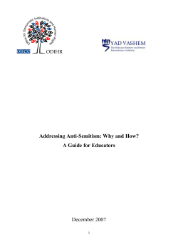 Addressing Anti-Semitism