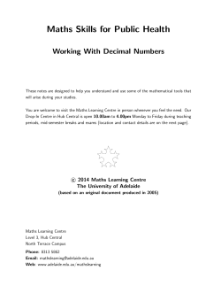 Public Health number skills resource booklet