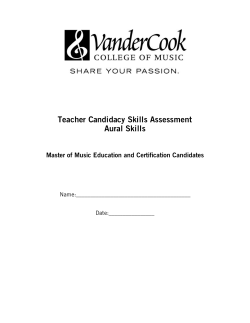 TCSA Aural Skills Study Guide