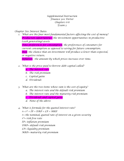 Chapter Six: Interest Rates