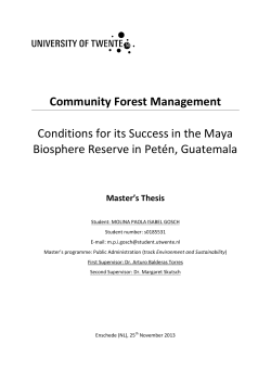 Community Forest Management - University of Twente Student Theses