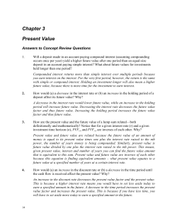Chapter 3 Present Value