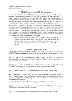 Media Coverage of the My Lai Massacre