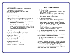 Geogebra Quick Reference Guide