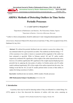 ARIMA Methods of Detecting Outliers in Time Series Periodic