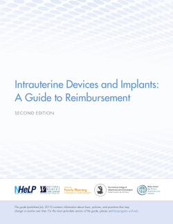 Intrauterine Devices and Implants