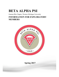 Exploratory Member Information Packet