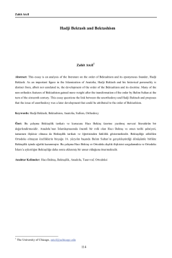 Hadji Bektash and Bektashism Hadji Bektash and Bektashism