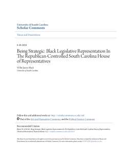 Being Strategic: Black Legislative Representation In The Republican