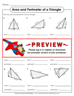 Area and Perimeter of a Triangle